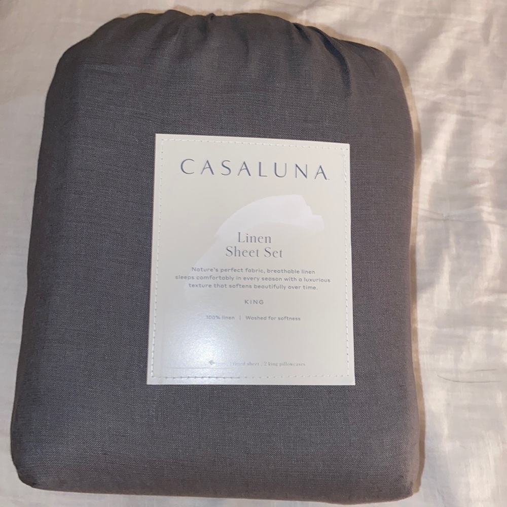Casaluna king linen sheets